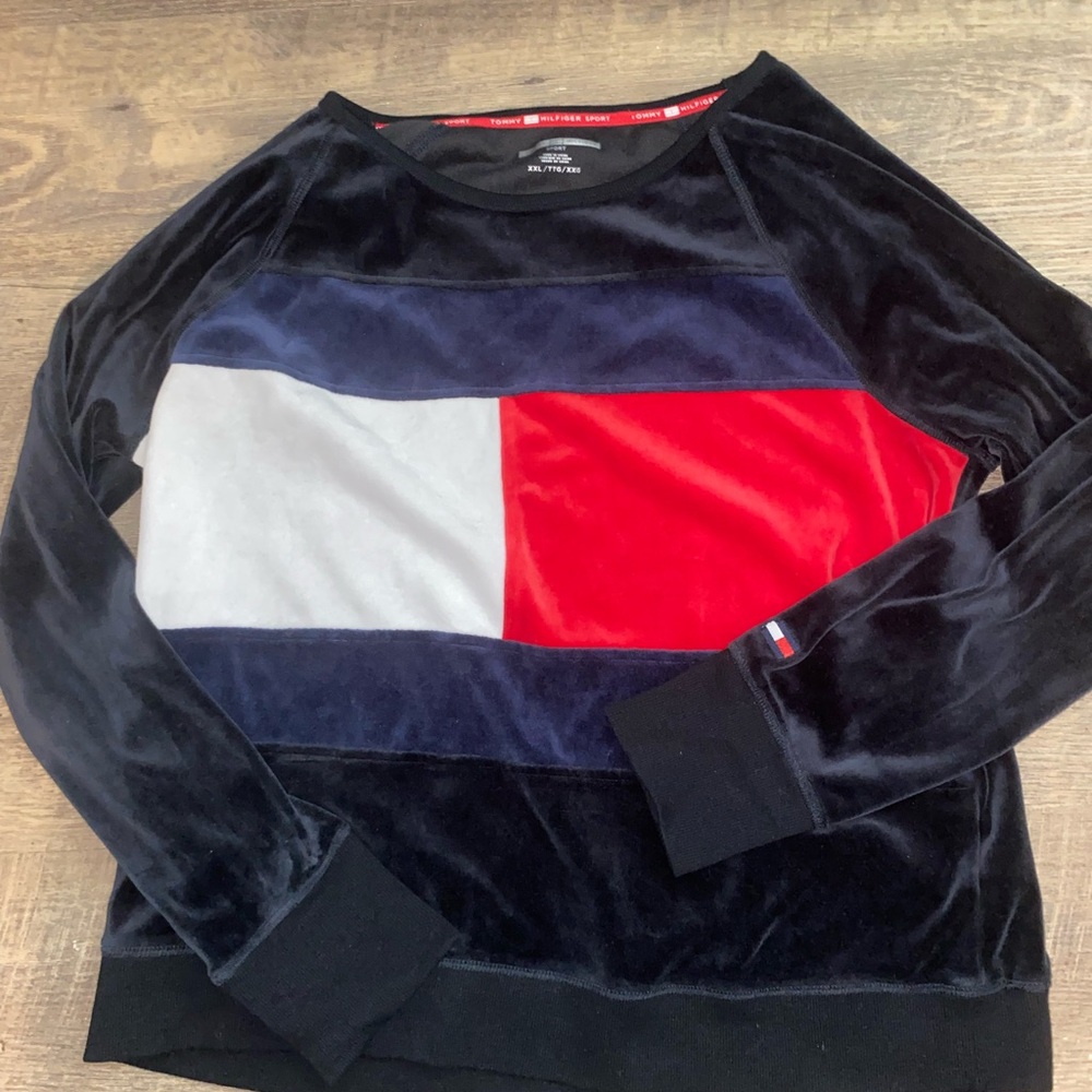 Tommy Hilfiger Colorblock Velvet Sweatshirt